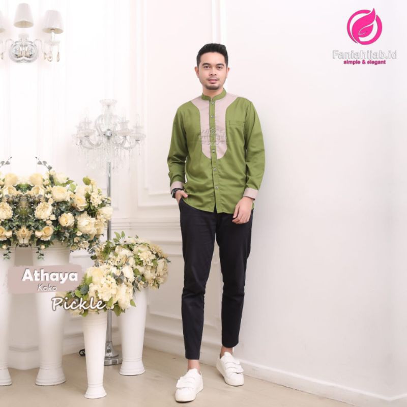 Koko Athaya by Fania Hijab/Koko lengan panjang/koko toyobo/komo premium