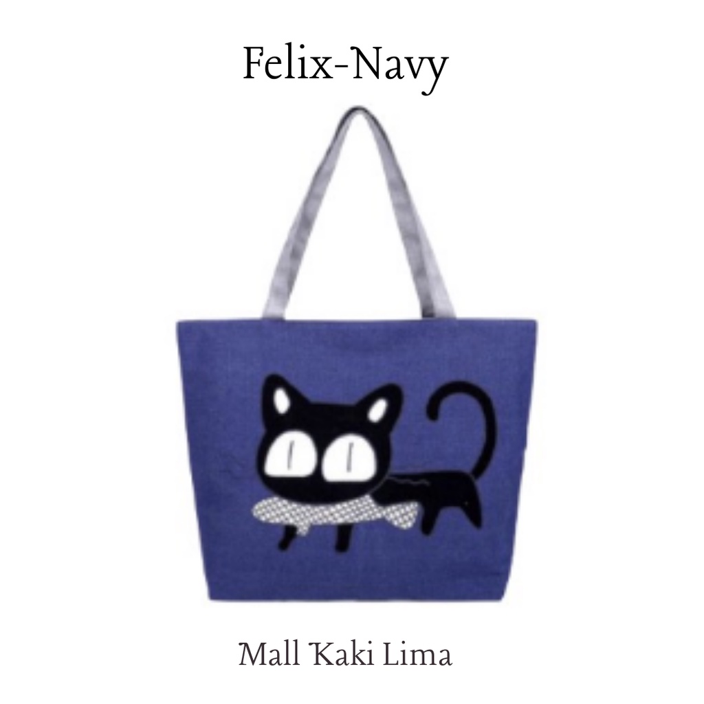 TAS TOTEBAG WANITA MOTIF FELIX