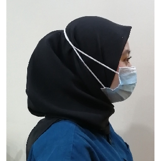 Masker Hijab 3 Ply Medis Bedah Headloop 3Ply Disposable Surgical Mask