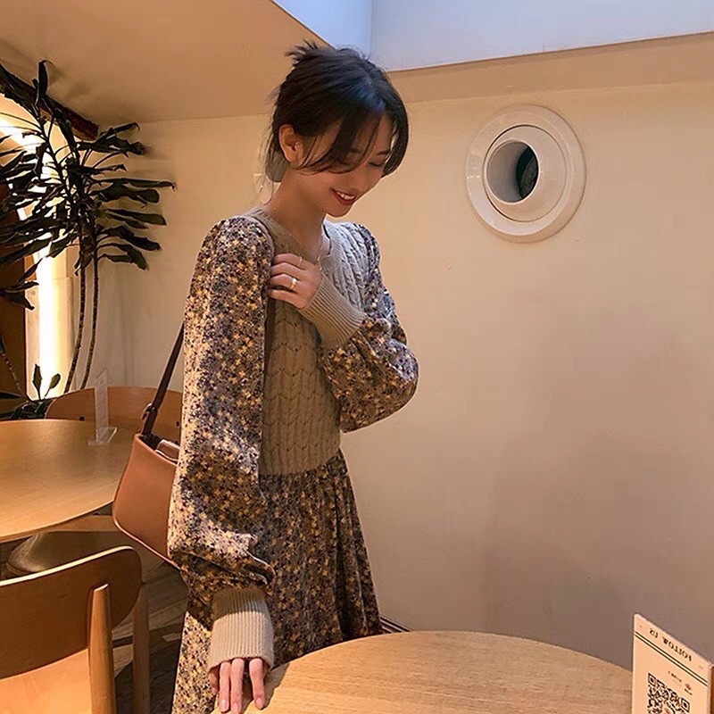 storedelune - Femme Floral Maxi Dress (Premium Import Quality)-2