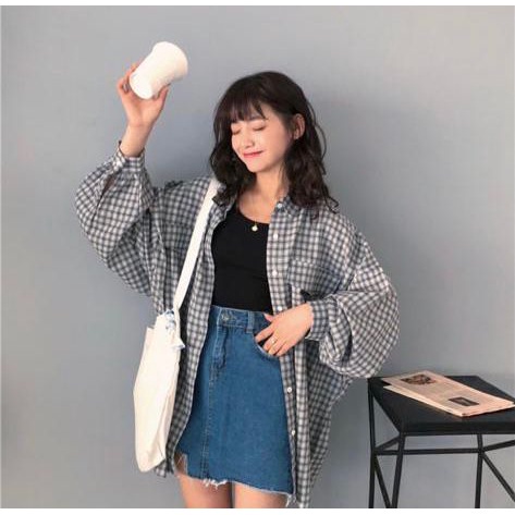 BEFAST - ZEC OOTD Wanita Kemeja HAGGIE / Golin Oversize Shirt / Kemeja Hem Kekinian Wanita Remaja / Kemeja Outer / Atasan Lengan Panjang / OOTD Ala Style Korean / Terbaru 2022 / Trendy