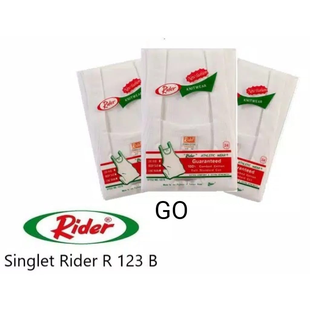 gos RIDER SINGLET PRIA R123B Kaos Dalam Cowok Knitwear Pakaian Dalam Laki Dewasa Tanpa Lengan