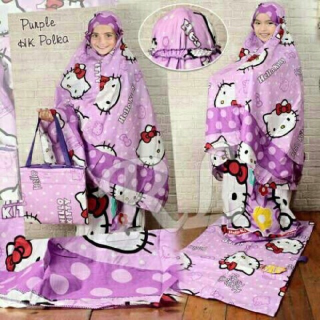 Mukena Anak Karakter Hello Kitty