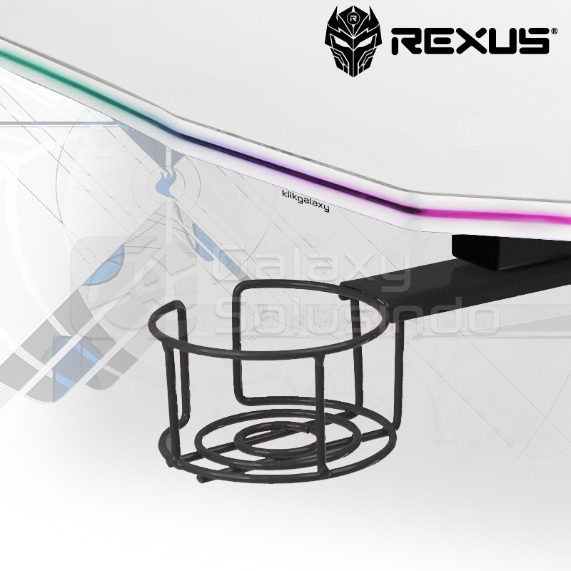 Rexus DIRA RGB Gaming Desk - White Black