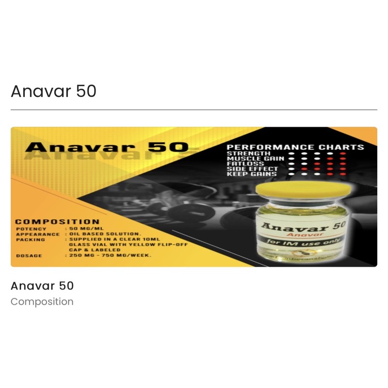 BOMBER ANABOLIC Anavar 50 - 10ml