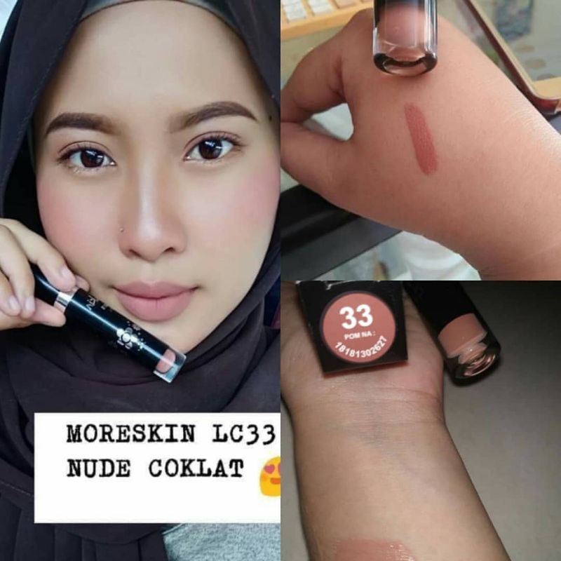 LIPSTIK MORESKIN NASA LC33 COKLAT NUDE KALEM LIPSTIK MATTE NASA PRODUK ASLI 100% ORI