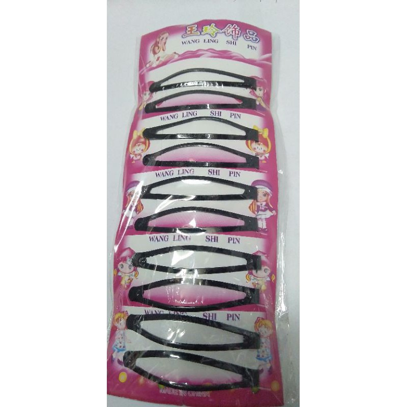 jepit rambut tiptok hitam kecil