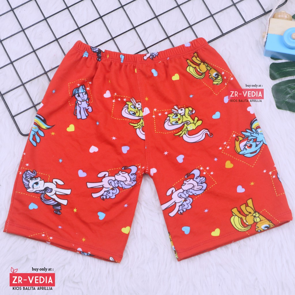 (IMPORT) LOVY SHORTIE Anak Perempuan SD 7-10 Tahun / Celana Pendek Bahan BabyTerry Dalaman Tebal