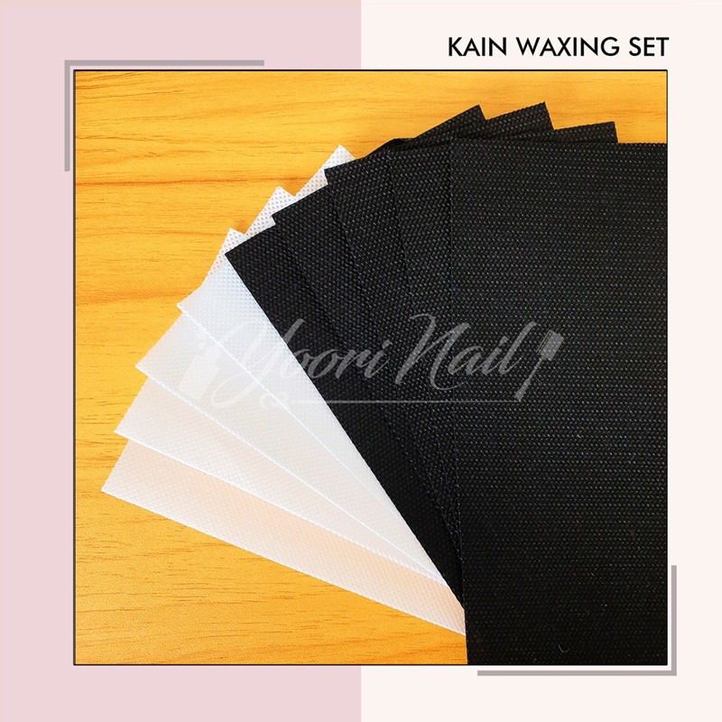 paket kain wax dan spatula jumbo kain waxing stripe paper kain wax bisa dicuci 10pcs set