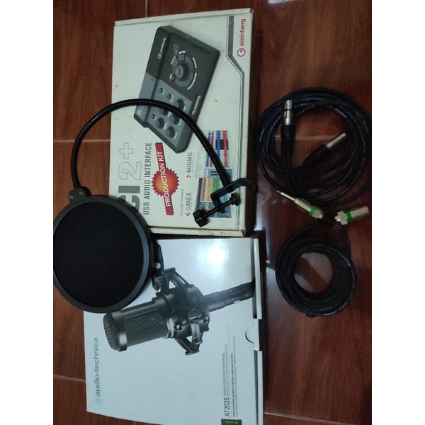 paket home recording Audio technica AT 2035 + soundcard steinberg CI2+