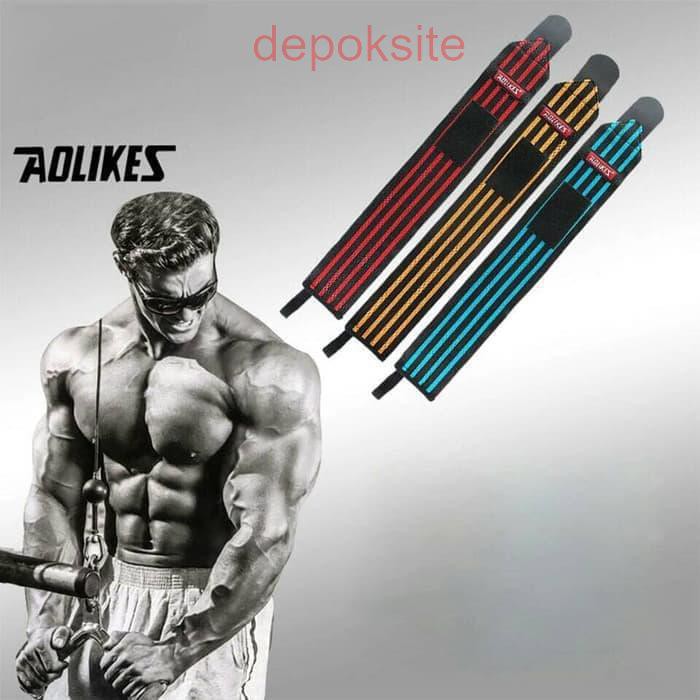 1 Pasang AOLIKES 1539 Hand Wraps Wrist Strap Weight Lifting Wrist Wraps Fitness