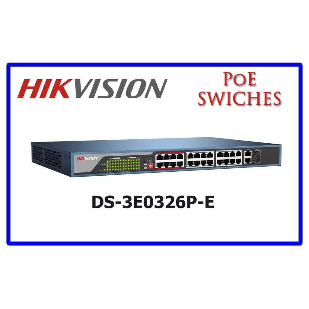 Switch Poe 24porrt HIKVISION 3E0326P-E