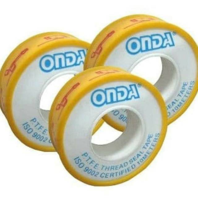 Seal Tape ONDA 10m Full | Sealtape | Isolasi Pipa | Solatip Keran Air | Material Mart