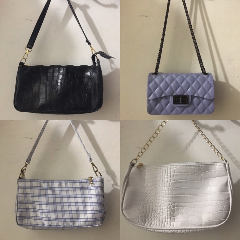 [PRELOVED] shoulder bag croco kotak kotak multi (bisa jadiin selempang) tas jelly