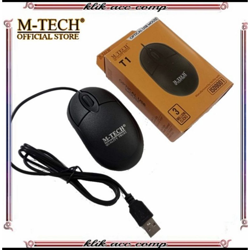 M Tech Original Mouse Komputer PC / mouse Laptop Kabel USB MT-129