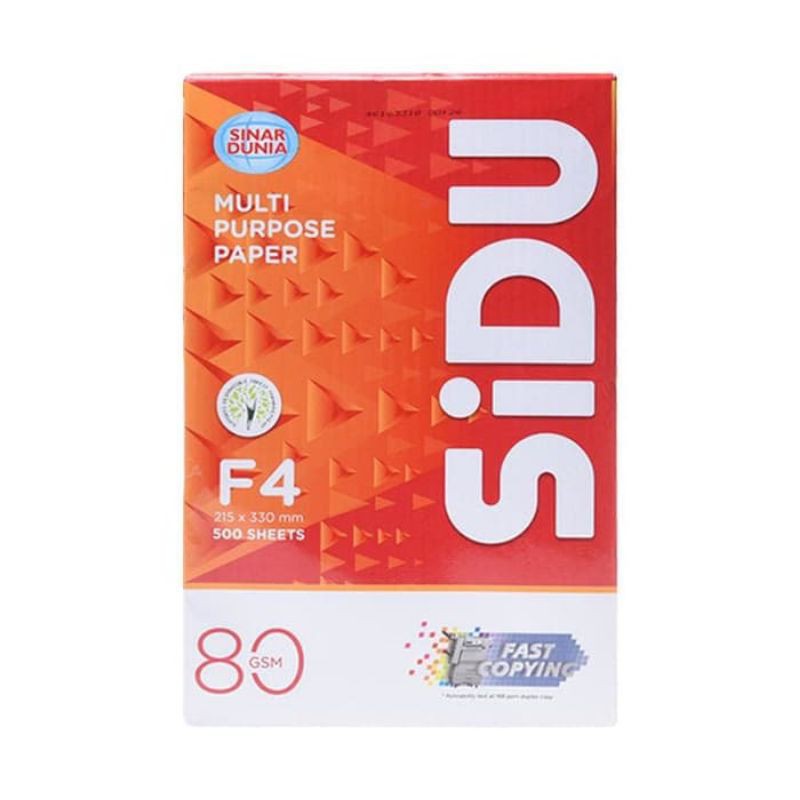 

(100 Lembar) Kertas HVS SIDU 80Gr F4
