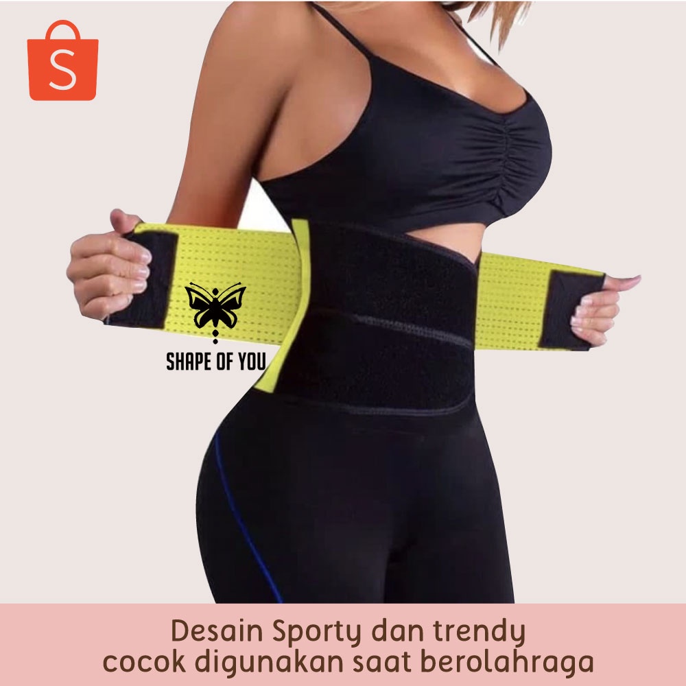 Korset Perut Hotshaper Pembakar Lemak / Alat Pelangsing Badan Perut Buncit Power Belt Korset Melahirkan Olahraga Pengencang Perut Pria Wanita Pengecil Perut Gelambir Sabuk Pengencang Sehabis Sesudah Melahirkan Ori Original Asli Bisa COD By shapeofyou_