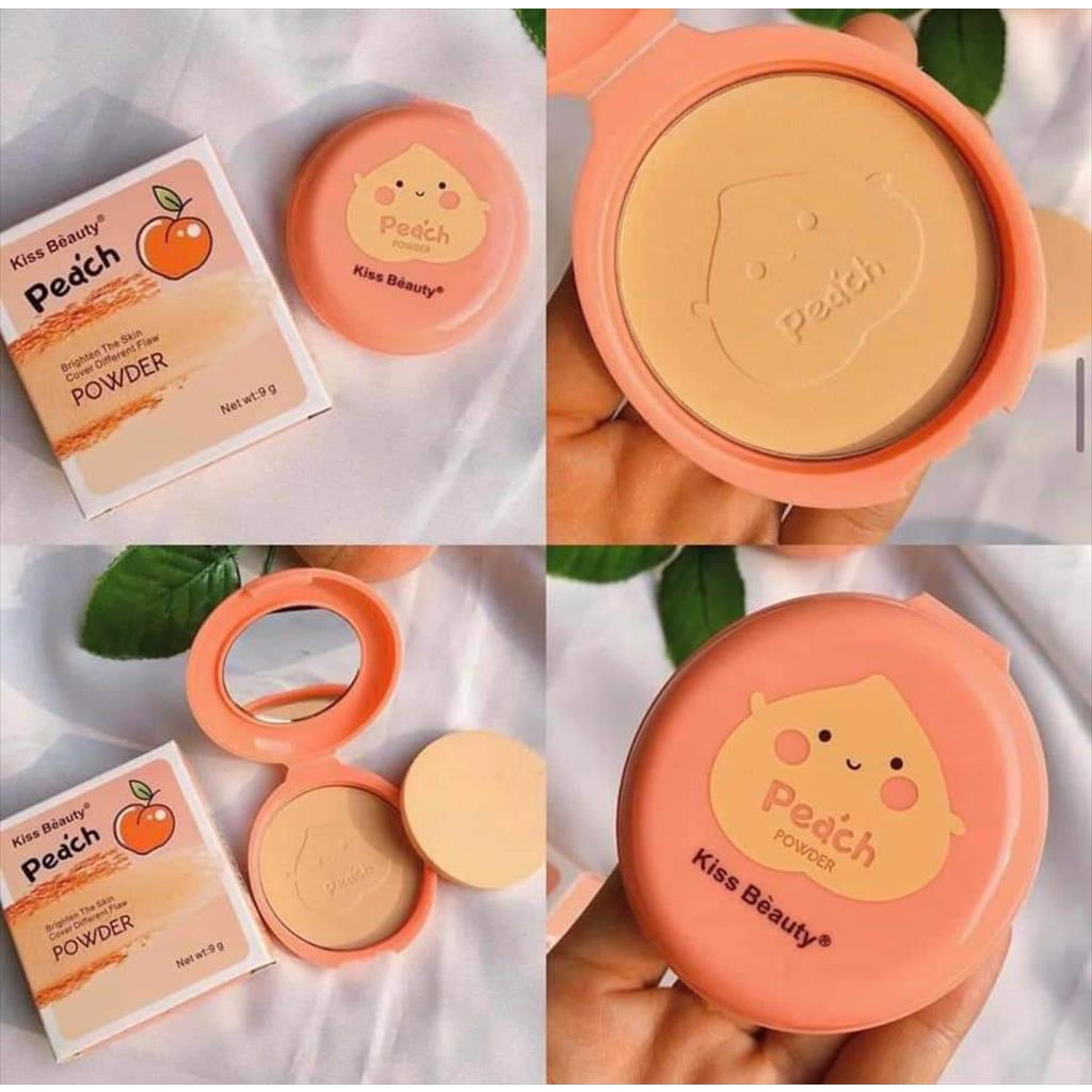 KISS BEAUTY PEACH POWDER / BEDAK PADAT TAHAN LAMA