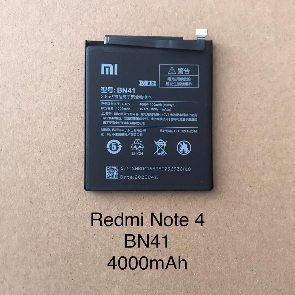 Baterai Redmi Note 4 BN41