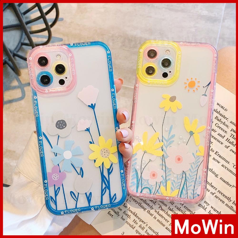 Mowin - Casing Silikon Iphone 13 Pro Max 12 Pro Max 11 Pro Max 7 + 8 + Xs Max Xr 11 Pro Max Motif Bunga Daisy