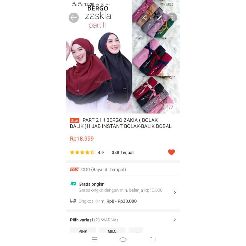 PART 1 !!!! BERGO ZASKIA ( BOLAK BALIK )HIJAB INSTANT  BOLAK-BALIK  BOBAL JILBAB INSTAN TALI