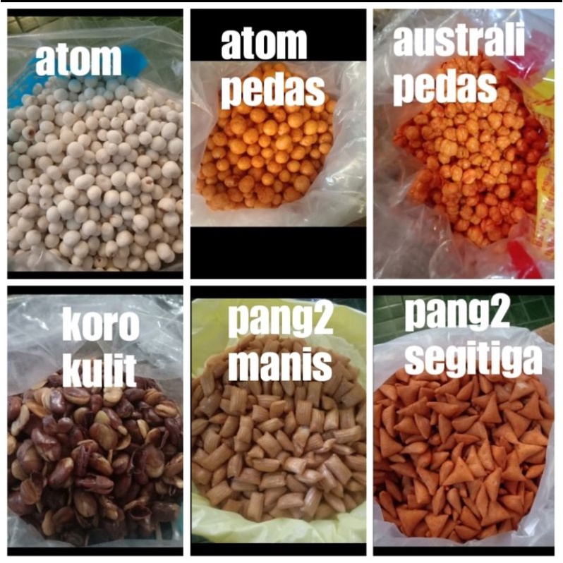 

250gr kacang atom|pilus australia|kacang koro kulit|pang-pang|aneka cemilan