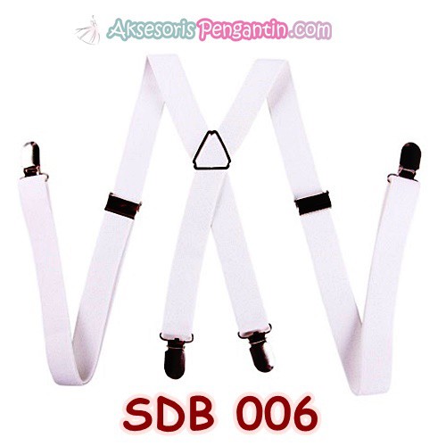Aksesoris Suspender Pesta Putih Pria/ Wanita l Tali Baju Bretel-SDB006