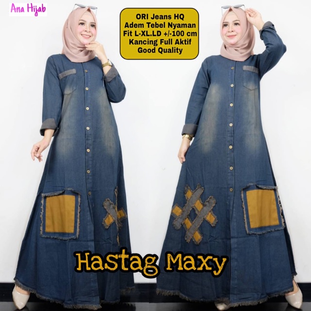 Hastagh maxy dress cantik ori ana hijab