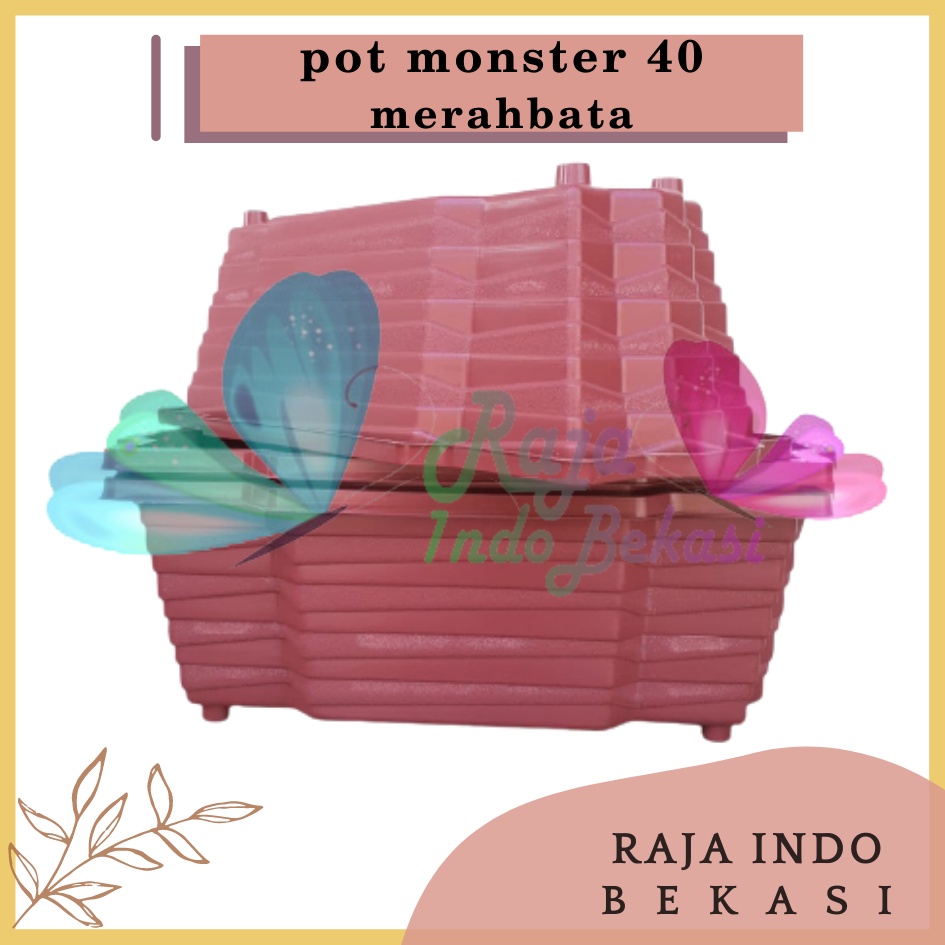 Pot Monster 40 Merah Bata Coklat Bata By Garden Of Love Pot Panjang Plastik Putih Murah Tanaman Mirip Pot Sgp 03 05