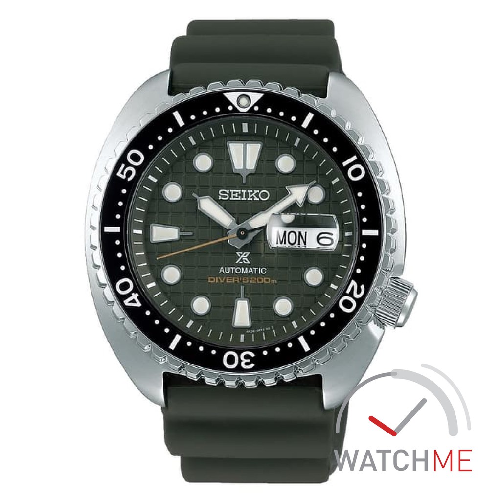 Jam Seiko Prospex SRPE05K1 Automatic Green Dial King Turtle 200m Silicone Strap Original Bergaransi