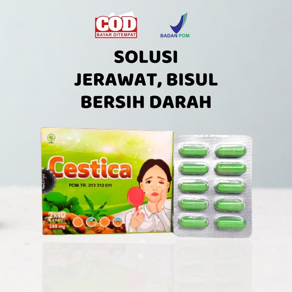 Cestica Obat Herbal Bersih Darah Bisul Koreng Gatal Jerawat 20 Kapsul Shopee Indonesia