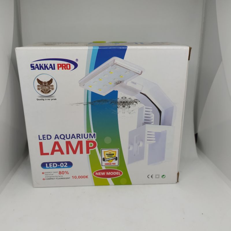 Lampu LED Aquarium jepit sakkai pro LED 02 3 mode