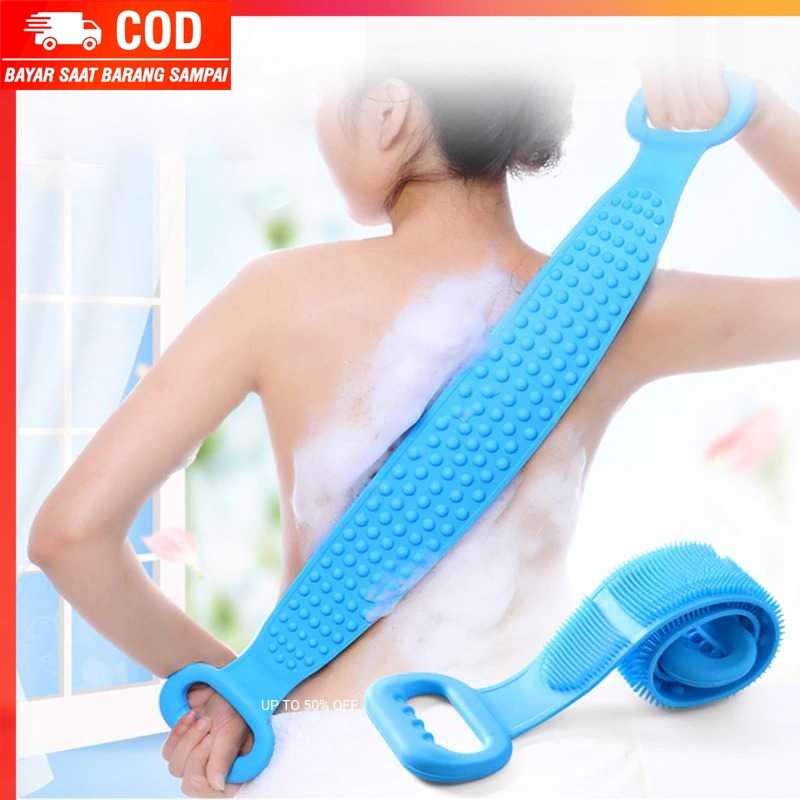 (100% BARANG ORI) BWOHOPS Alat Bantu Mandi Sikat Punggung Silicone Scrub Brush - BW60