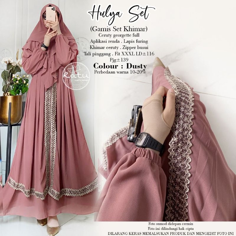 HULYA SYARI SET KHIMAR  RATU @Alv
