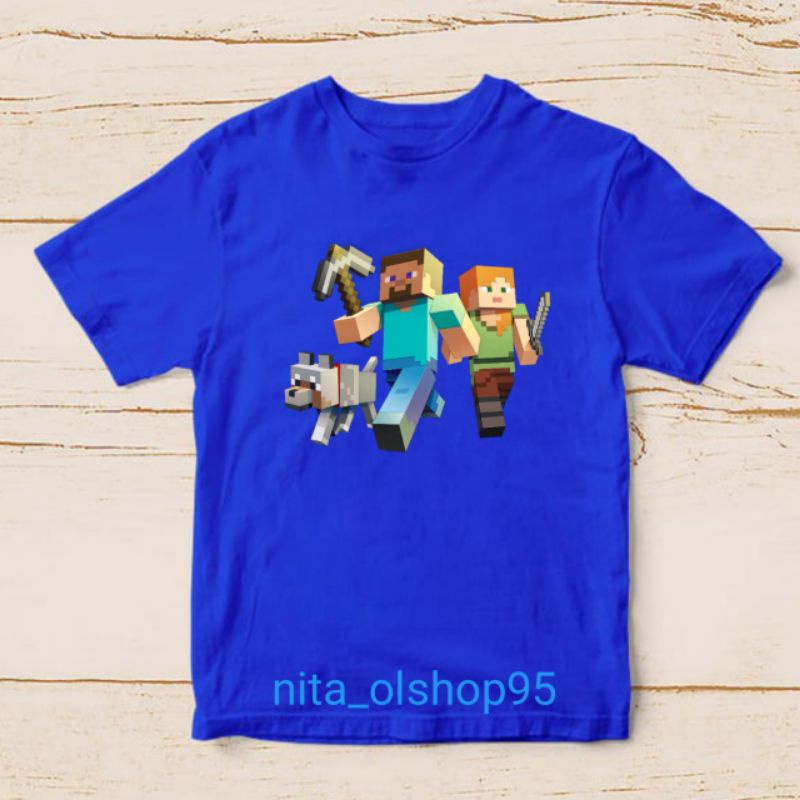 baju anak minicraft kaos minicraft roblox terbaru