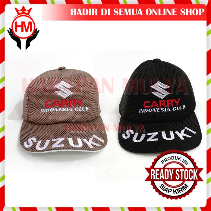 Topi Tulisan Suzuki Carry - Topi Logo Suzuki – Topi Bahan Jaring - HM
