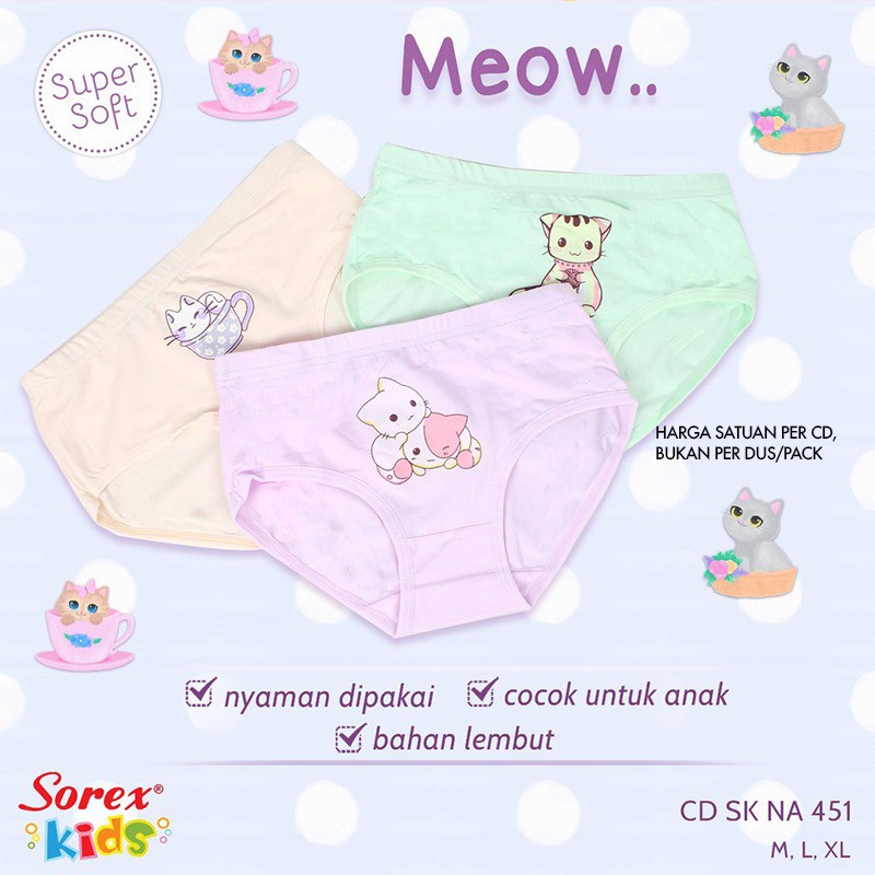 SOREX KIDS GIRL SK NA403 NA470 NA450 - CD CELANA DALAM SEGITIGA ANAK CEWEK PEREMPUAN