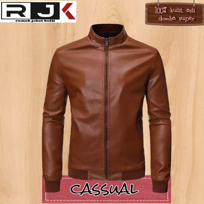 Jaket kulit pria original 100% kulit domba-jaket kulit jumbo