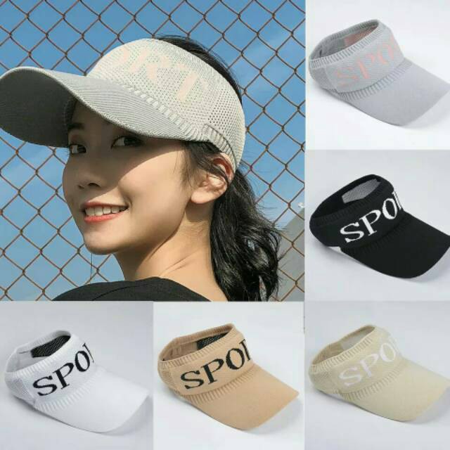 TOPI SENAM GOLF SUMMER ZUMBA SEPEDA PANTAI VISOR ANTI UV PELINDUNG MATAHARI KOREA WANITA PRIA ZQ