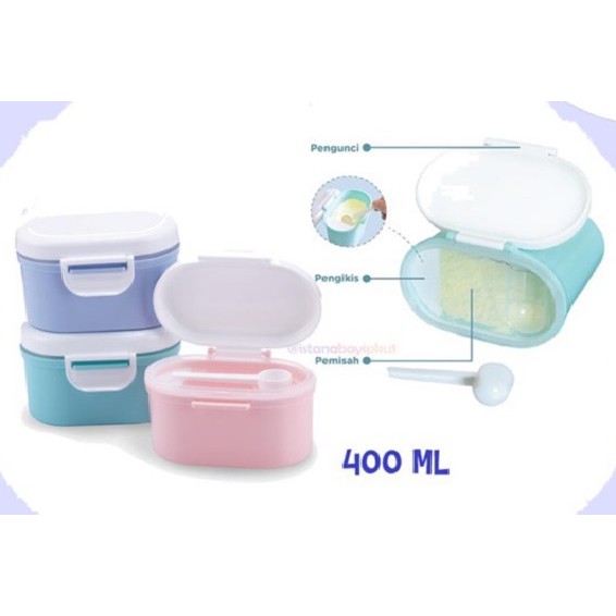 Baby Safe Milk Powder Container 400ml MC001 Dan MC002 Tempat Susu Bubuk