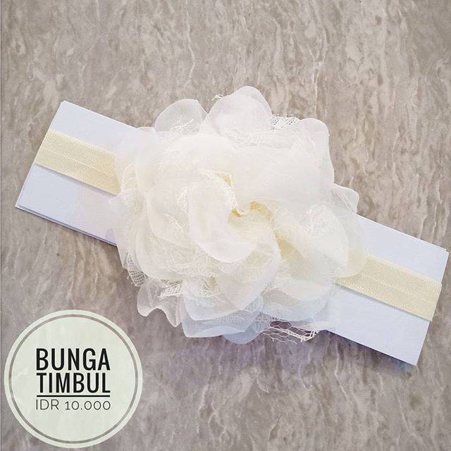 Bandana bando headband anak bayi bunga timbul mix brukat lucu cantik murah importo