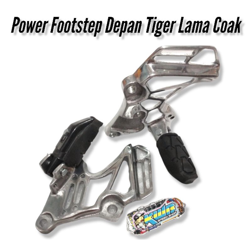 POSTEP TILAM MODEL HEREK PNP SET KARET FOOT STEP TIGER LAMA COAK REPRO POLES step belakang Tiger lawas potongan +karet (repro almunium poles )Power step belakang herex / Honda Tiger variasi/step belakang coak varisi/power setep