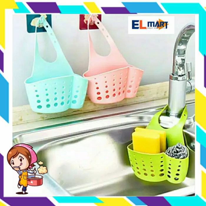 Elmart Tempat Spons Sponge Cuci Piring Gantung Wastafel Keranjang