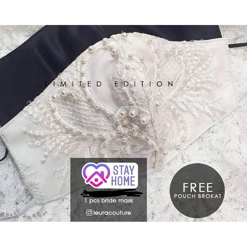 masker pesta bride/masker premium/masker brukat/masker payet