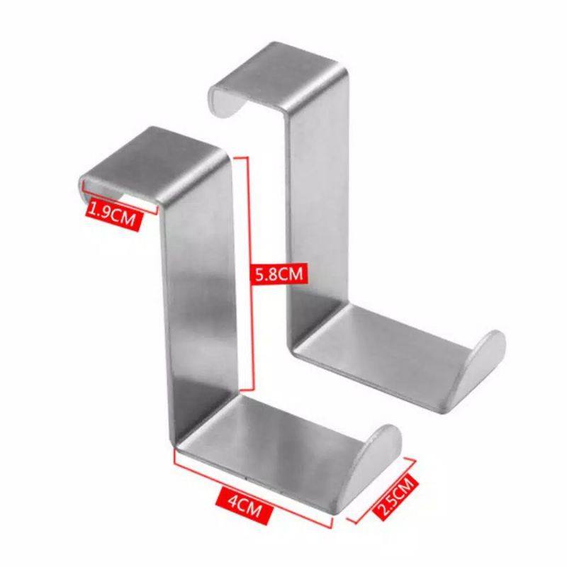 Gantungan Pintu Laci Stainless Steel Gantungan Baju Kuat Anti Patah Hanger Baju Gantungan Pintu