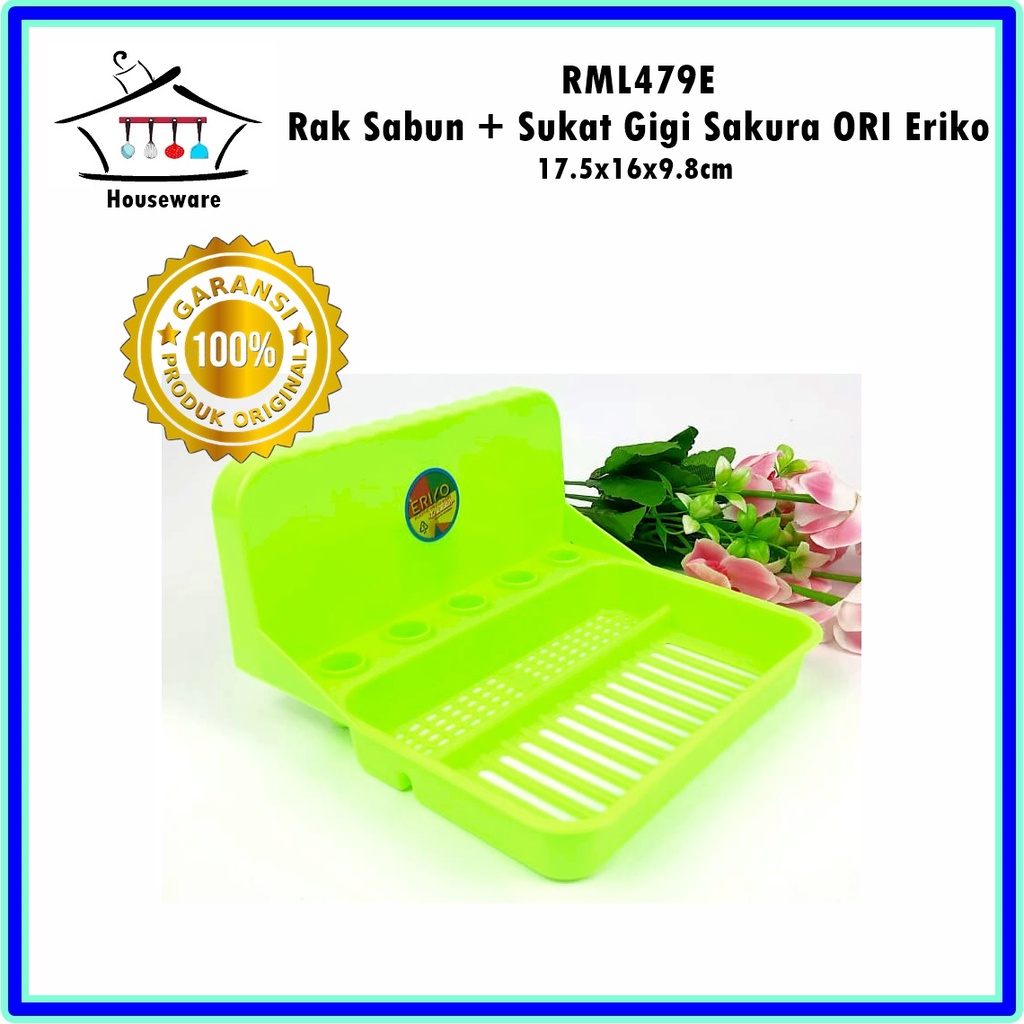 RML479E Rak Sabun + Sikat Gigi Sakura ORI Eriko