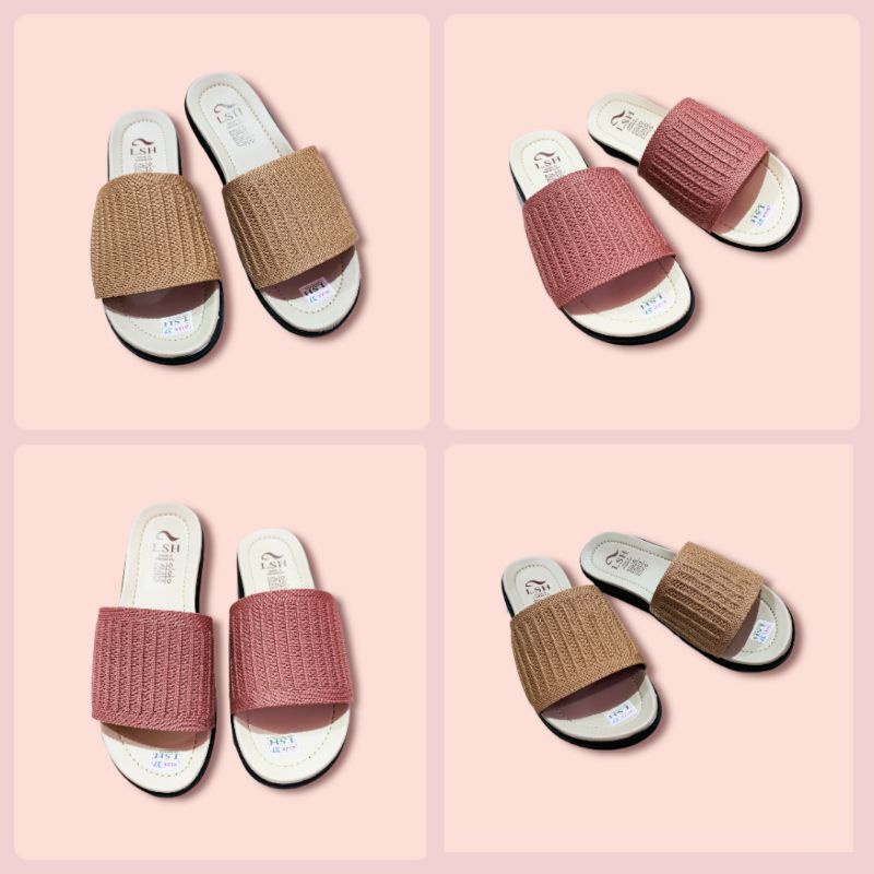 SANDAL WANITA SLOP RAJUT LSH TERBARU