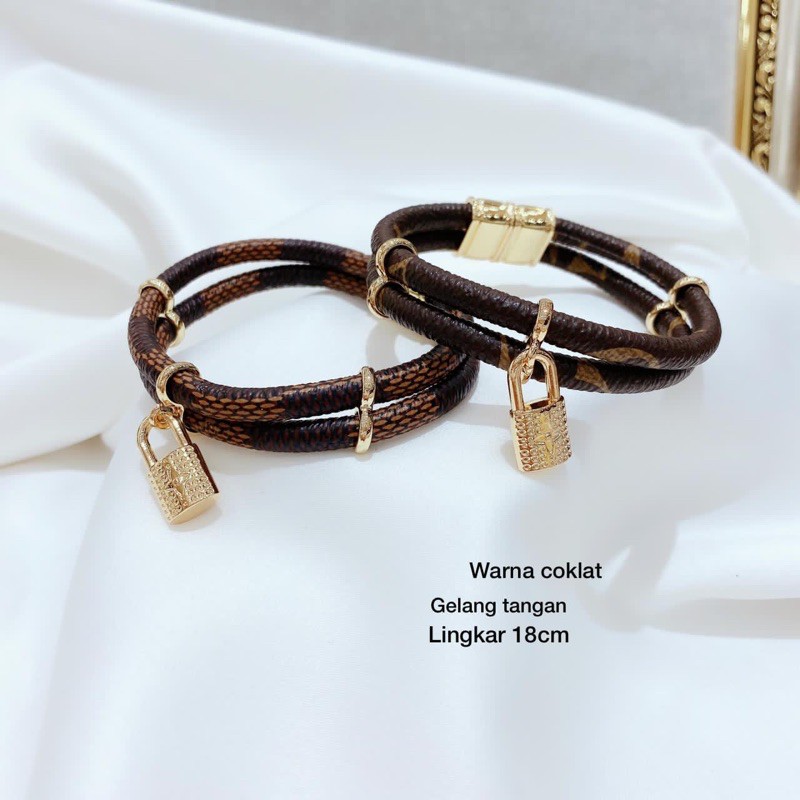 gelang kulit titanium