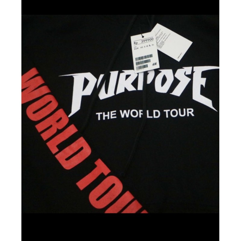 hoddie pria cowok H&amp;M purpose tour originall