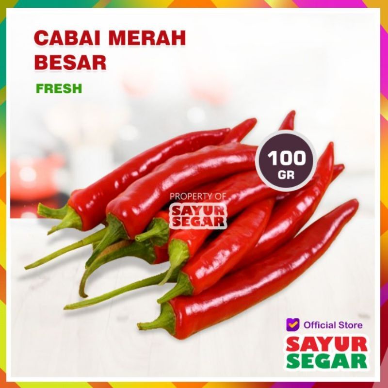 

100 gram cabe merah besar tw fresh segar murah